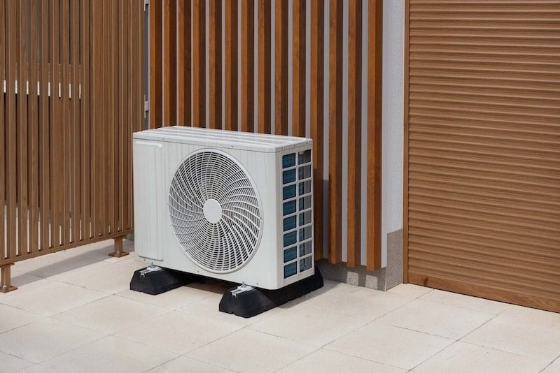 Modern outdoor heat pump unit